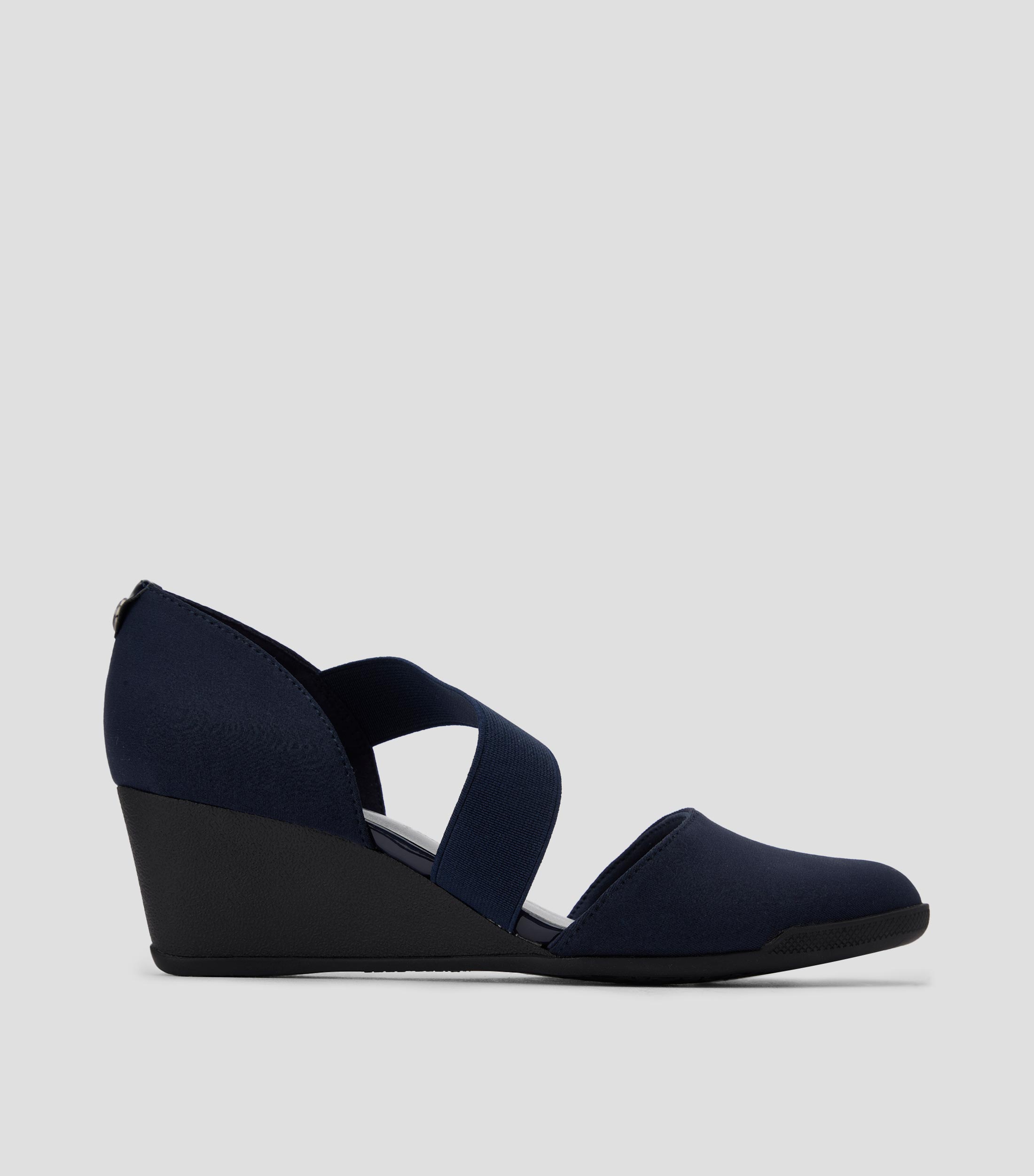 Zapatillas con tacón medio de cuña Mujer